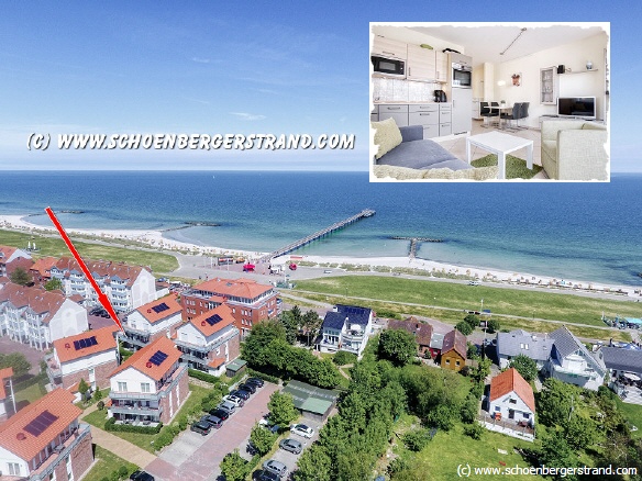 Lage der Ferienwohnung in der Ostsee Residenz am Schönberger Strand